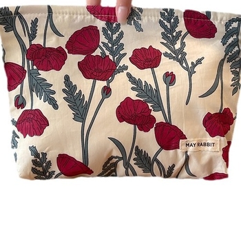 Geantă de cosmetice MAYRABBIT, din bumbac, cu căptușeală din canvas și fermoar