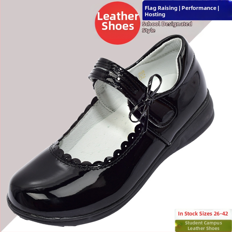 Chlapčenské PU kožené topánky s Velcro zapínaním, gumová podrážka, protišmykové, bežný štýl