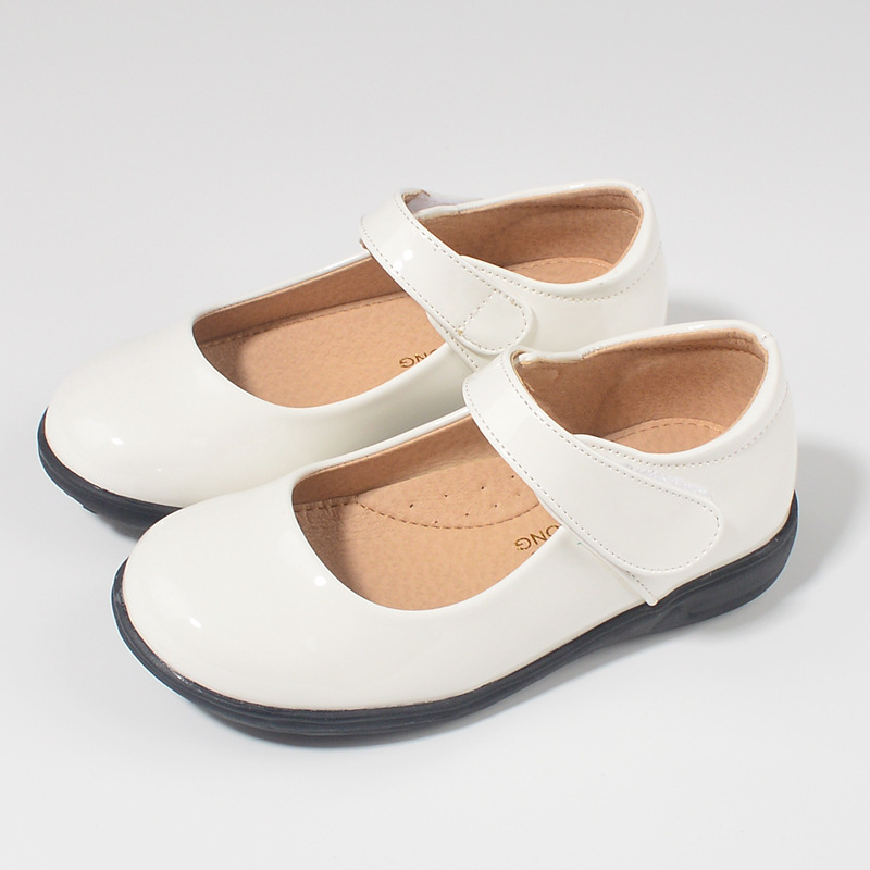 Chlapčenské PU kožené topánky s Velcro zapínaním, gumová podrážka, protišmykové, bežný štýl