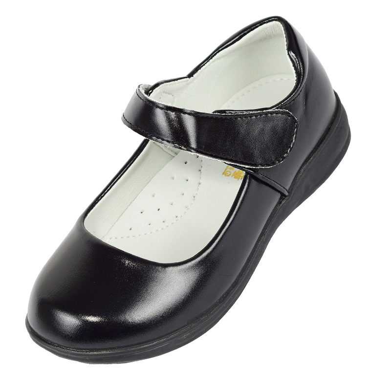 Chlapčenské PU kožené topánky s Velcro zapínaním, gumová podrážka, protišmykové, bežný štýl