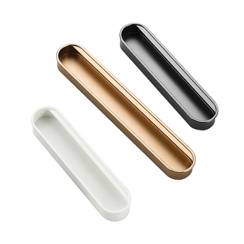 Κρυφή ενσωματωμένη λαβή για πόρτες ντουλαπιών — Αλουμινίου κράμα, επίστρωση με ψεκασμό, μοντέρνο μινιμαλιστικό στυλ