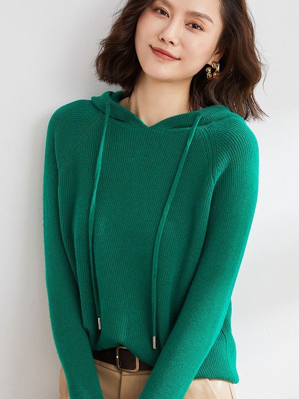 Πουλόβερ από μείγμα μαλλιού, πλεκτό, μανίκια ραγκλαν, χαλαρή γραμμή, μεσαίο πάχος