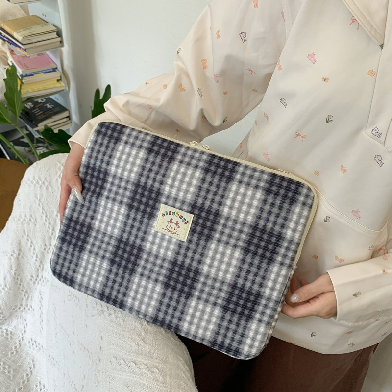 Taška na tablet odolná voči opotrebeniu z polyesteru, pruhovaný vzor, podšívka z polyesteru