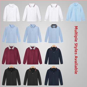 Παιδικό πουκάμισο πόλο, Βαμβάκι 95% / Σπάντεξ 5%, Άνοιξη–Φθινόπωρο, Χαλαρή γραμμή, Ηλικίες 3–8 ετών