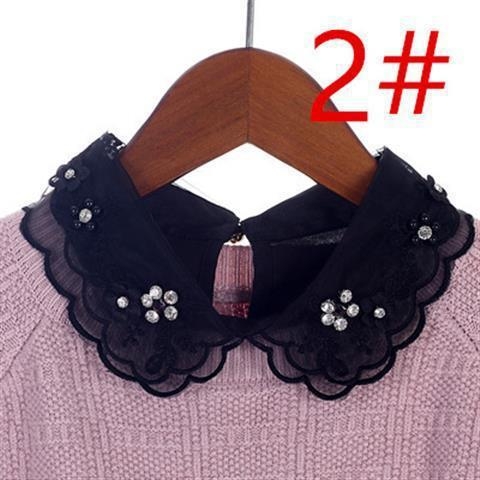 Ženski lažni ovratnik u korejskom stilu, svestran, poliester materijal; proljeće 2024 izdanje; na skladištu; individualno zapakirano; za odrasle