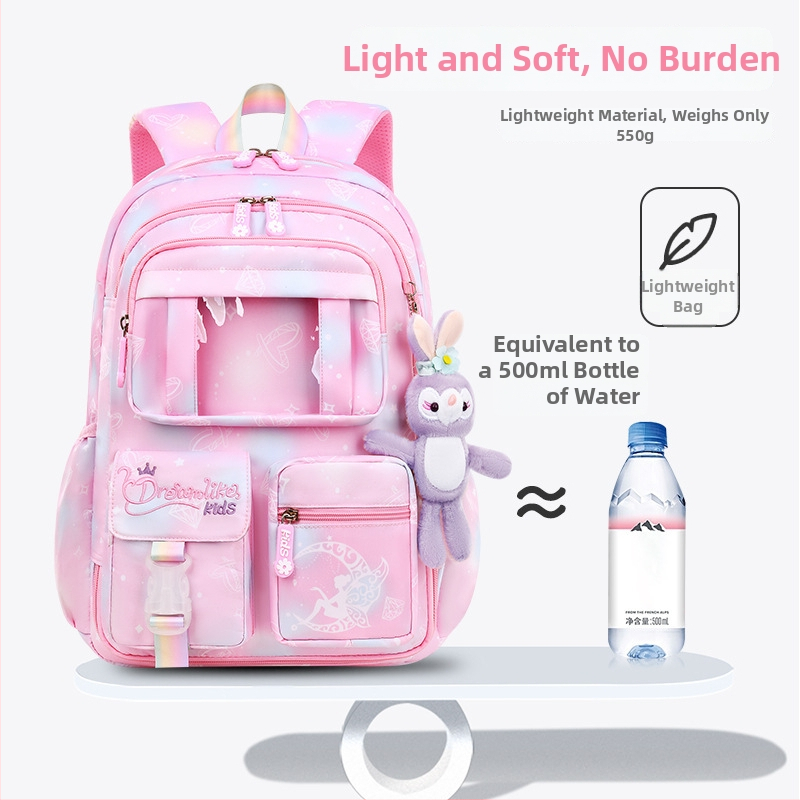 Školský batoh pre dievčatá z Oxfordu — priedušný, ultra ľahký, znižuje záťaž, gradientný vzor, zakrivené ramenné popruhy