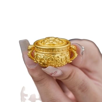 Mosadzná kľúčenka s motívom 12 znamení zverokruhu a rohu plodnosti, klasický štýl