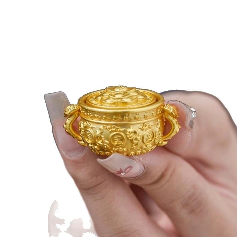 Mosadzná kľúčenka s motívom 12 znamení zverokruhu a rohu plodnosti, klasický štýl