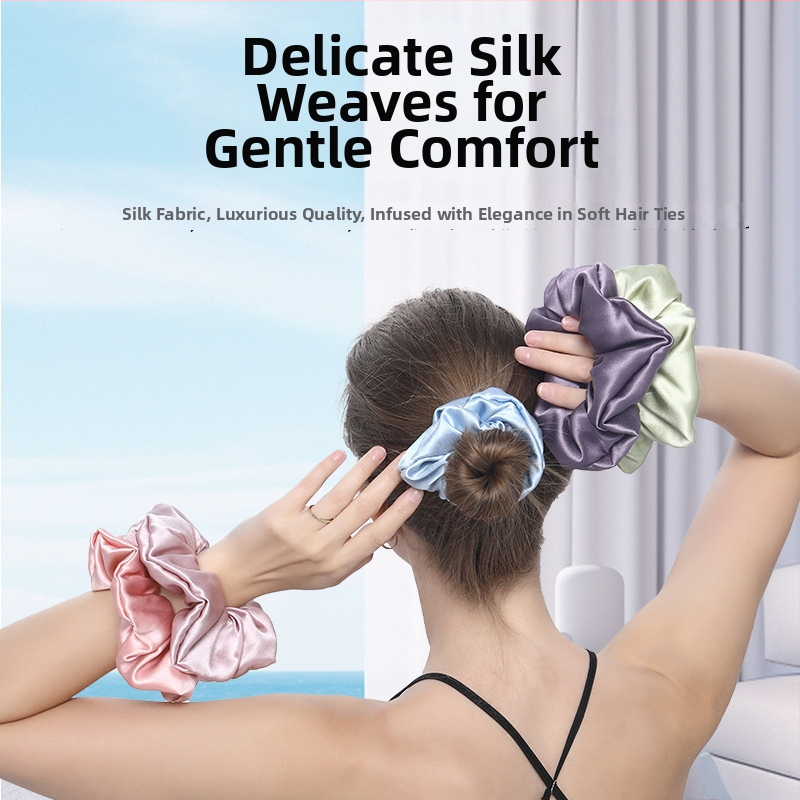 Hedvábna gumička do vlasov - ručná výroba, prírodný štýl, vysoká pružnosť, Jar 2024