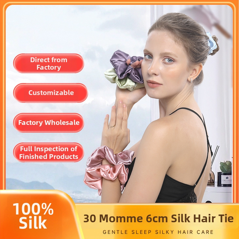 Hedvábna gumička do vlasov - ručná výroba, prírodný štýl, vysoká pružnosť, Jar 2024