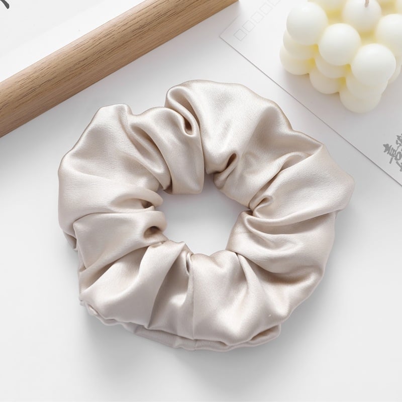 Elastic de păr din mătase - handmade, stil natural, elasticitate ridicată, Primăvara 2024