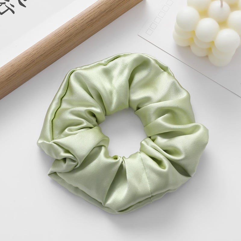 Elastic de păr din mătase - handmade, stil natural, elasticitate ridicată, Primăvara 2024