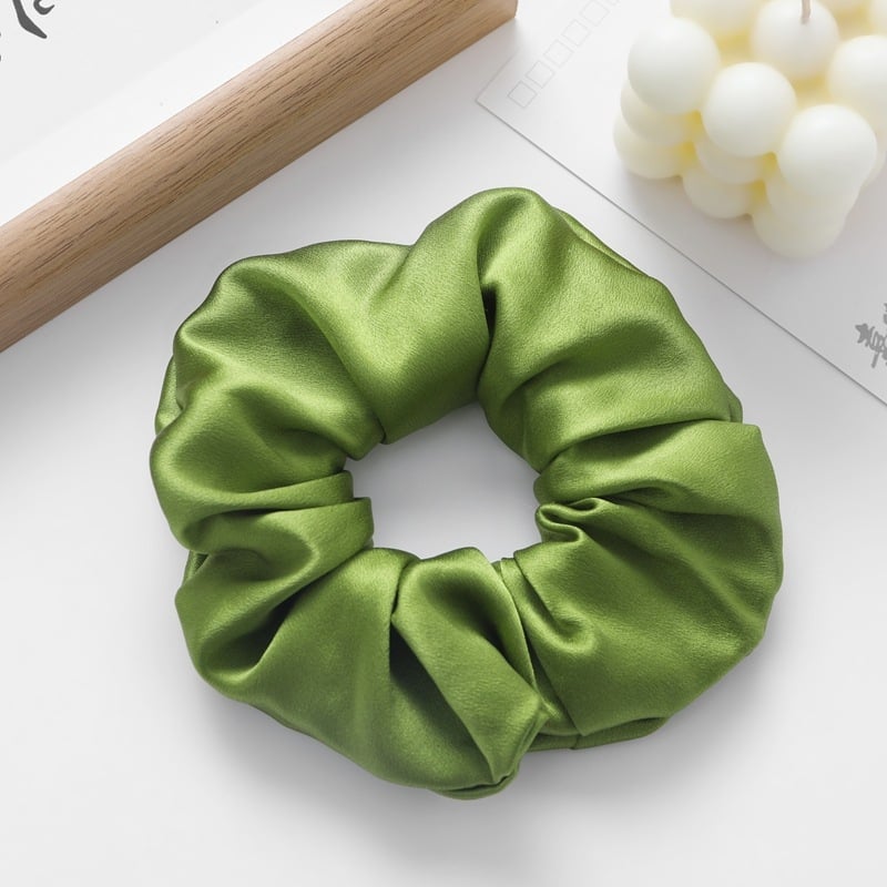 Elastic de păr din mătase - handmade, stil natural, elasticitate ridicată, Primăvara 2024