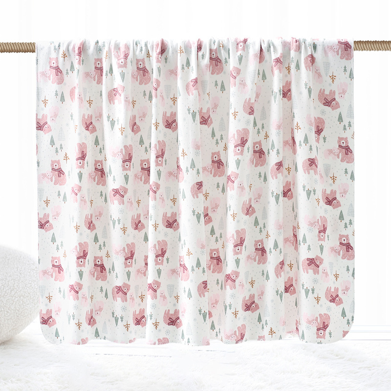 Πετσέτα περιτυλίγματος από βαμβάκι για βρέφη και νηπιακούς με σχέδιο καρτούν, μάρκα DoDojami, κατάλληλη για ηλικίες 1–3 ετών (80–100 εκ.)