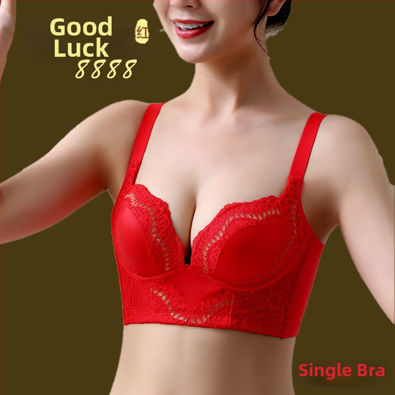 Set de sutiene cu dantelă brodată, cupă 3/4, fără arcuri metalice, cupă modelată cu partea superioară subțire și partea inferioară mai groasă, material principal nylon, căptușeală spandex, închidere la spate cu patru rânduri de cârlige