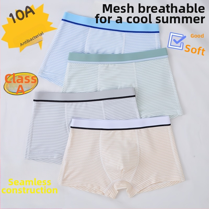 Guoyoubi detské bavlnené boxerky pre chlapcov, bez švíkov v rozkroku, antibakteriálne 10a, priedušné, pre deti 3–8 rokov (100–140 cm), Zima 2024