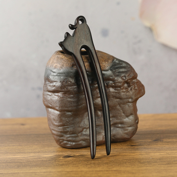 Agrafe pentru păr din lemn, formă U – stil retro feminin, design geometric, brand Times Lizi