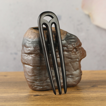 Agrafe pentru păr din lemn, formă U – stil retro feminin, design geometric, brand Times Lizi