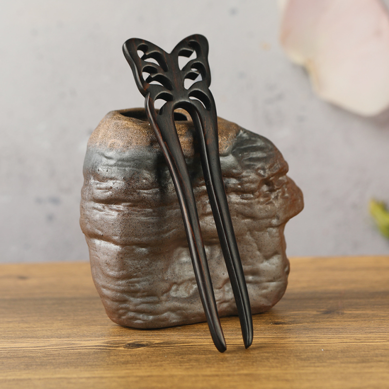 Agrafe pentru păr din lemn, formă U – stil retro feminin, design geometric, brand Times Lizi