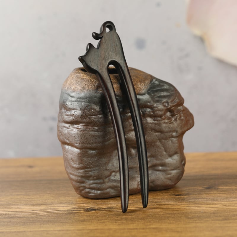 Agrafe pentru păr din lemn, formă U – stil retro feminin, design geometric, brand Times Lizi