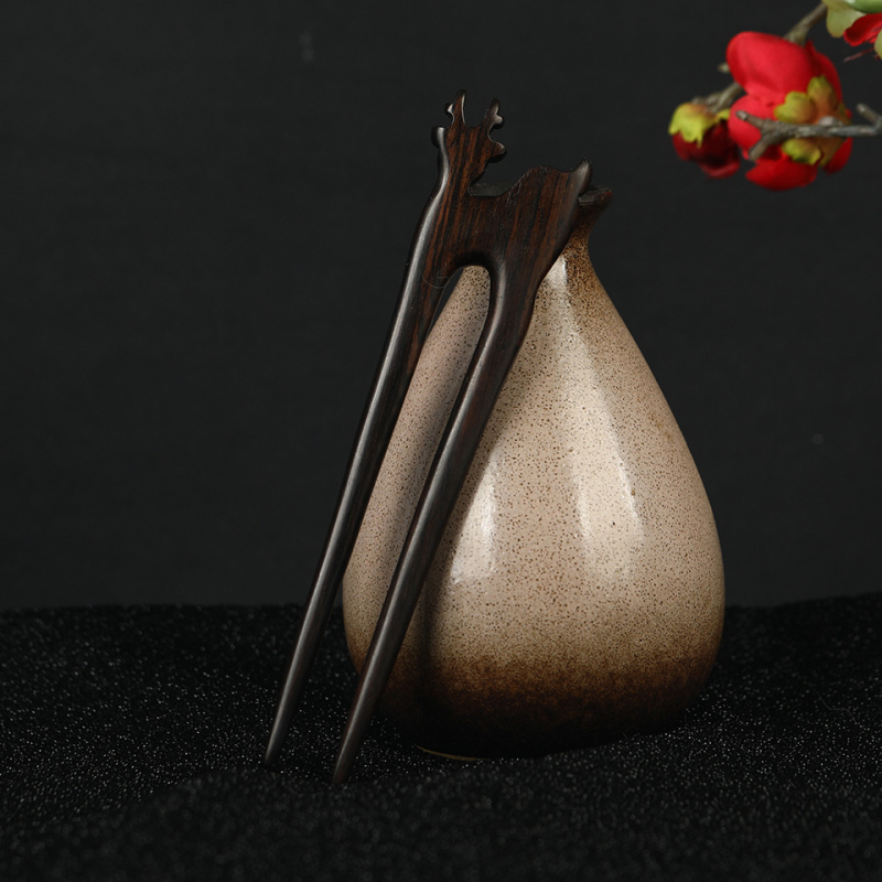 Agrafe pentru păr din lemn, formă U – stil retro feminin, design geometric, brand Times Lizi