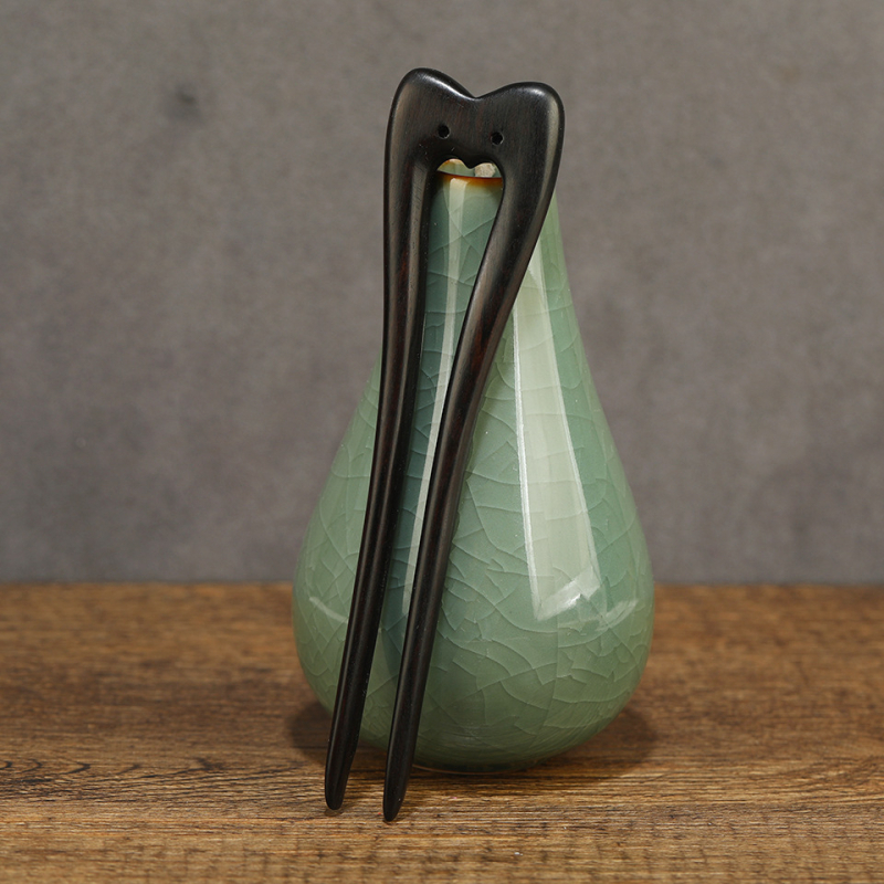 Agrafe pentru păr din lemn, formă U – stil retro feminin, design geometric, brand Times Lizi