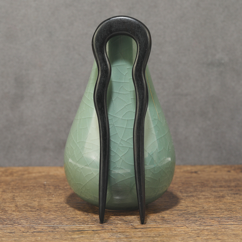 Agrafe pentru păr din lemn, formă U – stil retro feminin, design geometric, brand Times Lizi