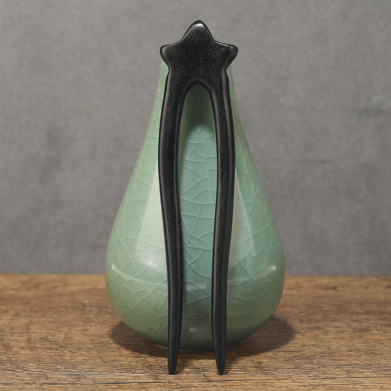 Agrafe pentru păr din lemn, formă U – stil retro feminin, design geometric, brand Times Lizi