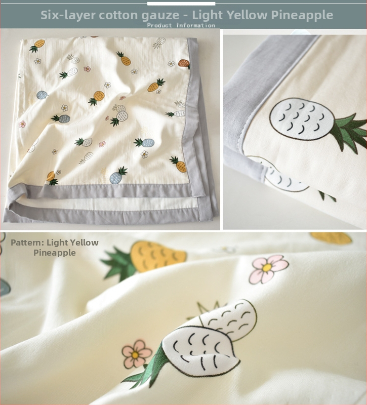 Πετσέτα αγκαλιάς για μωρά από έξι στρώσεις γάζα 100% βαμβάκι — κατάλληλη για όλες τις εποχές, για νεογέννητα