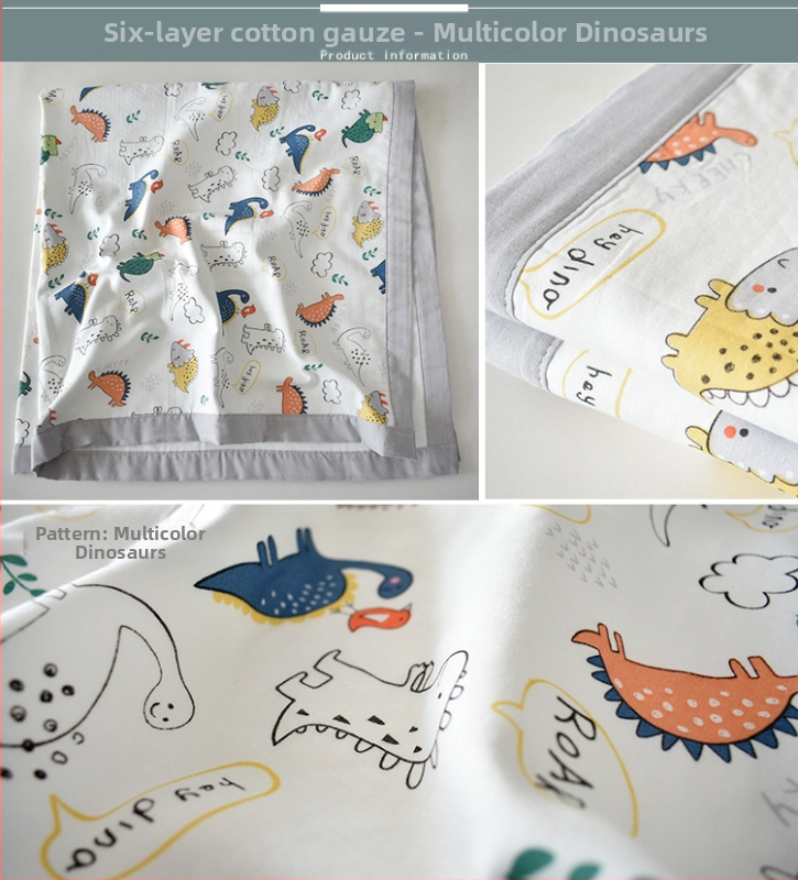 Πετσέτα αγκαλιάς για μωρά από έξι στρώσεις γάζα 100% βαμβάκι — κατάλληλη για όλες τις εποχές, για νεογέννητα