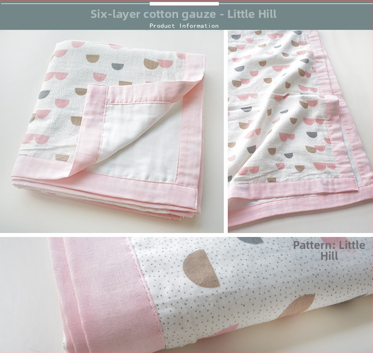 Πετσέτα αγκαλιάς για μωρά από έξι στρώσεις γάζα 100% βαμβάκι — κατάλληλη για όλες τις εποχές, για νεογέννητα