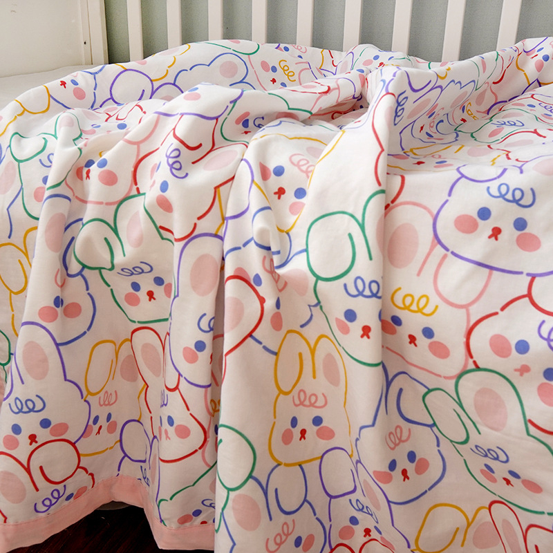 Πετσέτα αγκαλιάς για μωρά από έξι στρώσεις γάζα 100% βαμβάκι — κατάλληλη για όλες τις εποχές, για νεογέννητα