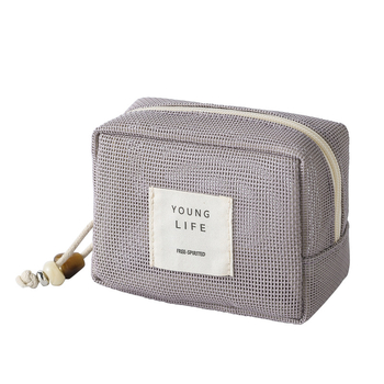 Geantă cosmetică din PVC cu model inimă, fără căptușeală, pentru depozitare de rujuri, unisex