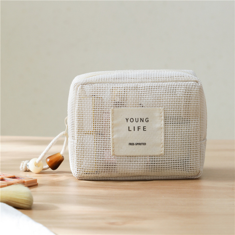 Geantă cosmetică din PVC cu model inimă, fără căptușeală, pentru depozitare de rujuri, unisex