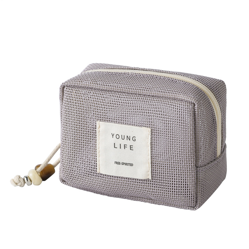 Geantă cosmetică din PVC cu model inimă, fără căptușeală, pentru depozitare de rujuri, unisex