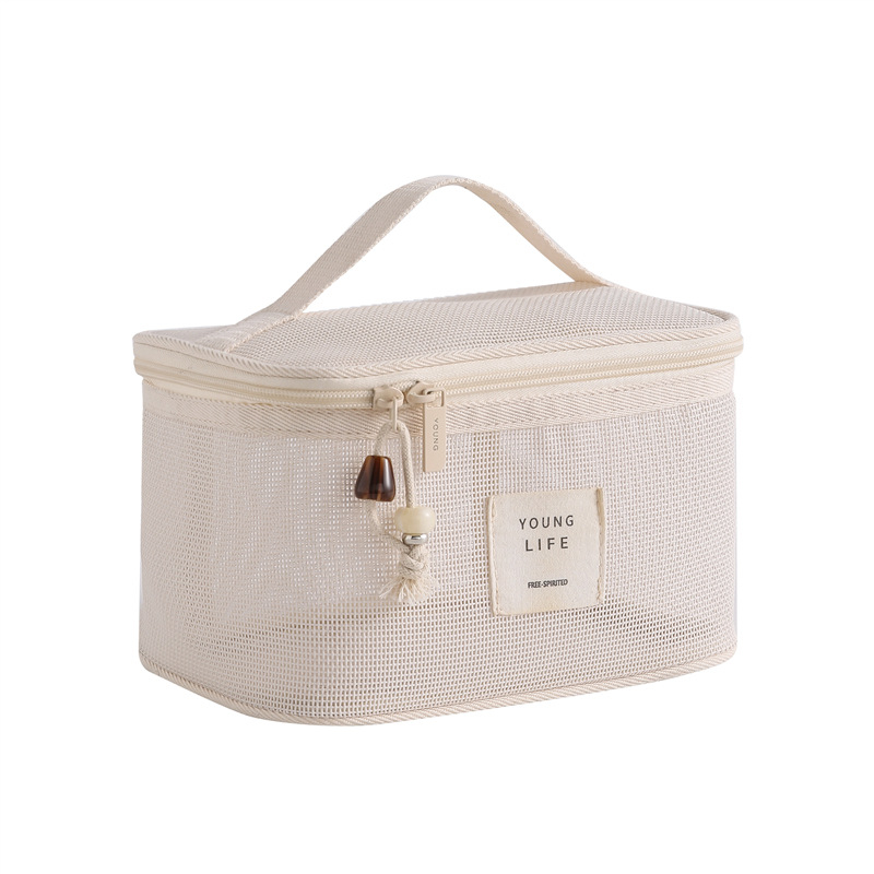 Geantă cosmetică din PVC cu model inimă, fără căptușeală, pentru depozitare de rujuri, unisex