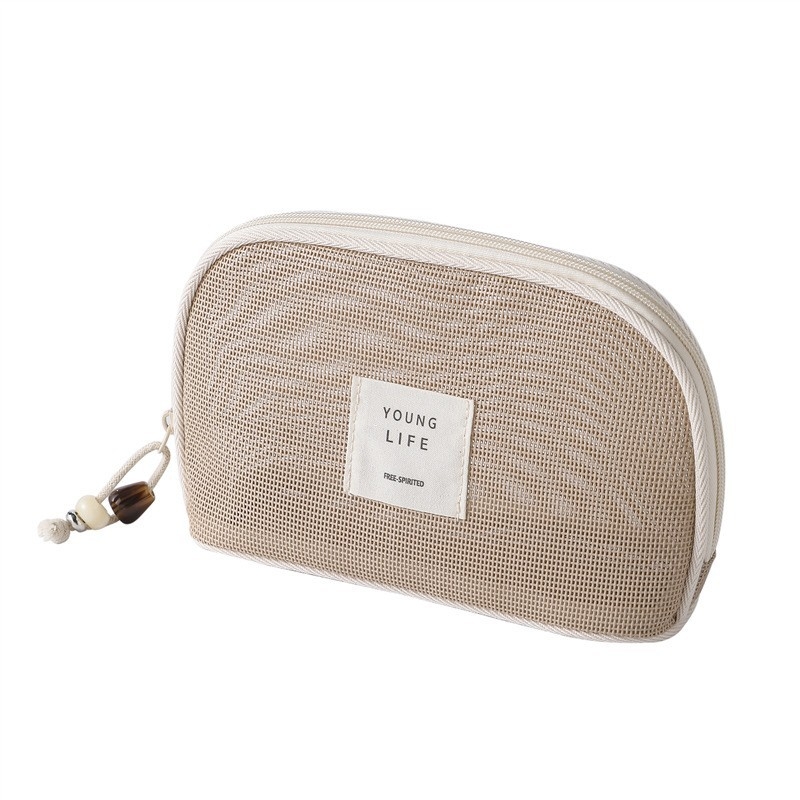 Geantă cosmetică din PVC cu model inimă, fără căptușeală, pentru depozitare de rujuri, unisex