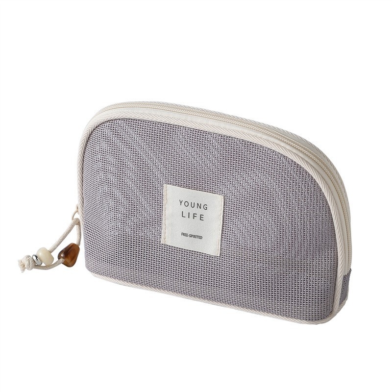 Geantă cosmetică din PVC cu model inimă, fără căptușeală, pentru depozitare de rujuri, unisex