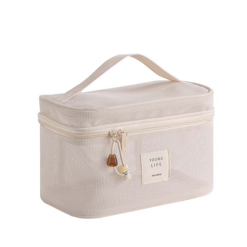 Geantă cosmetică din PVC cu model inimă, fără căptușeală, pentru depozitare de rujuri, unisex