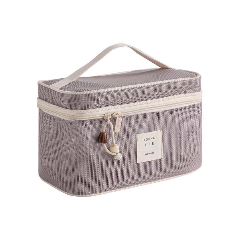 Geantă cosmetică din PVC cu model inimă, fără căptușeală, pentru depozitare de rujuri, unisex