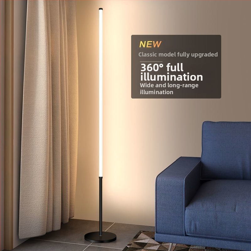 Stojaca lampa – LED, 15–20W, pod 36V, železný tienidlo, PVC telo, jednoduchý severný dizajn