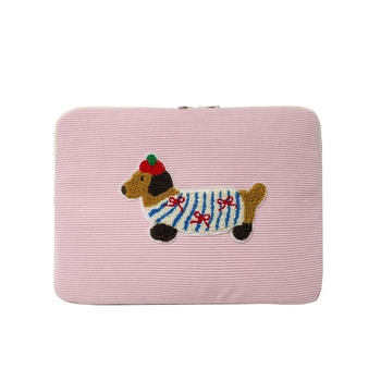 Corduroy csíkos tok iPad Pro-hoz és laptopvédő taska, kopásálló, poliészter bélés, nőies dizájn