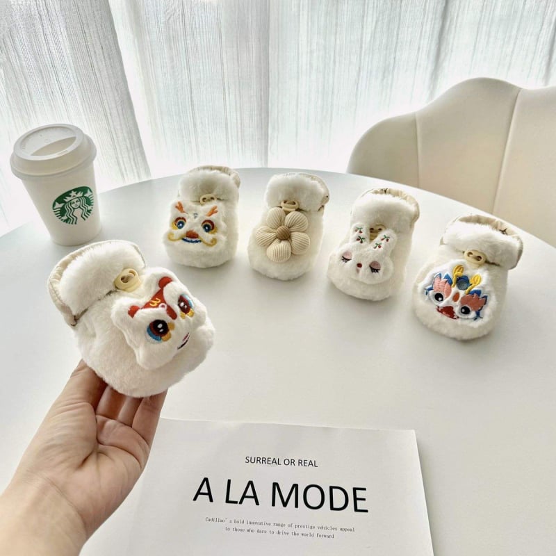 Μωρουδάκια παπούτσια φθινοπωρινό-χειμωνιάτικα για αγόρια και κορίτσια, παπούτσια βάδισης για μικρά βρέφη, μαλακή σόλα από βαμβάκι, πάνω μέρος από μικροΐνες, σχέδιο κινουμένων σχεδίων, για 6–12 μηνών, χειμερινά