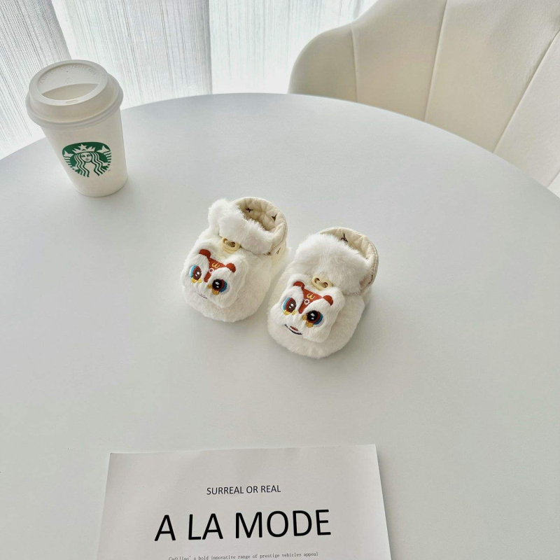 Μωρουδάκια παπούτσια φθινοπωρινό-χειμωνιάτικα για αγόρια και κορίτσια, παπούτσια βάδισης για μικρά βρέφη, μαλακή σόλα από βαμβάκι, πάνω μέρος από μικροΐνες, σχέδιο κινουμένων σχεδίων, για 6–12 μηνών, χειμερινά