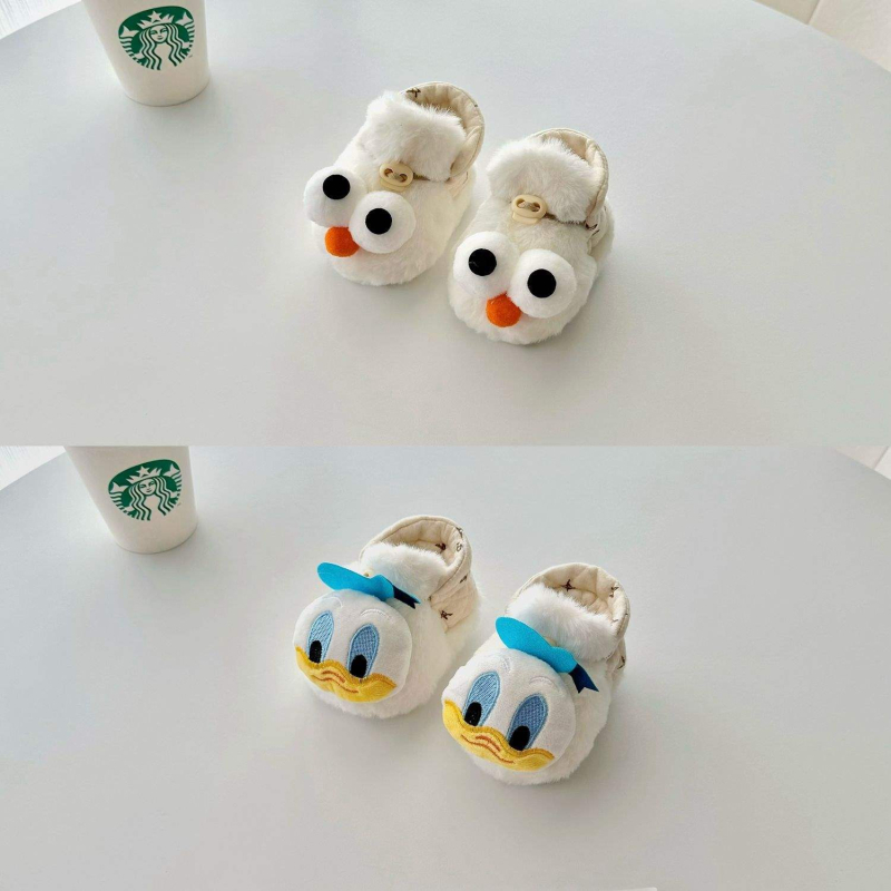 Μωρουδάκια παπούτσια φθινοπωρινό-χειμωνιάτικα για αγόρια και κορίτσια, παπούτσια βάδισης για μικρά βρέφη, μαλακή σόλα από βαμβάκι, πάνω μέρος από μικροΐνες, σχέδιο κινουμένων σχεδίων, για 6–12 μηνών, χειμερινά