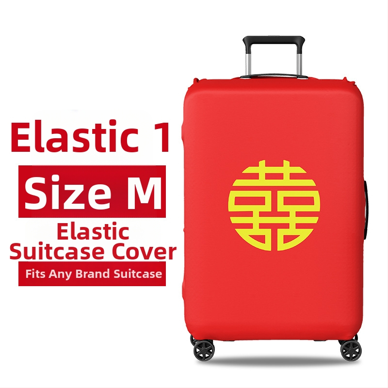 Ochranný obal na svadobný kufor s Velcro otvorom, polyester, univerzálne kolieska, textový vzor, minimalistický tichý luxus