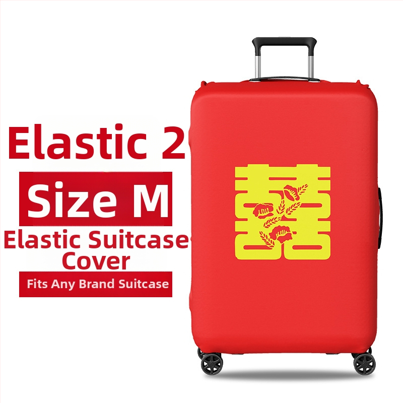 Ochranný obal na svadobný kufor s Velcro otvorom, polyester, univerzálne kolieska, textový vzor, minimalistický tichý luxus