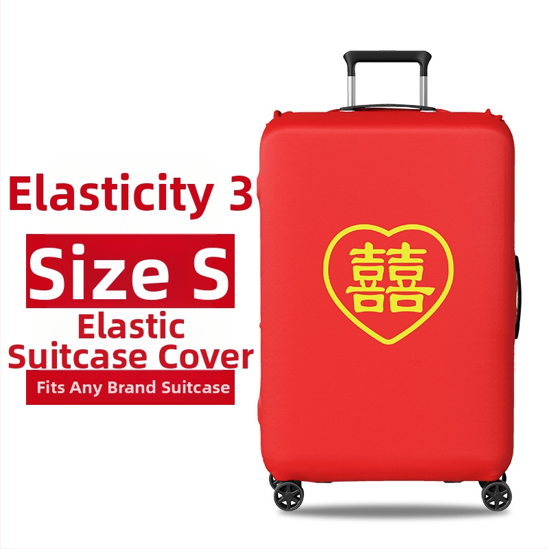 Ochranný obal na svadobný kufor s Velcro otvorom, polyester, univerzálne kolieska, textový vzor, minimalistický tichý luxus