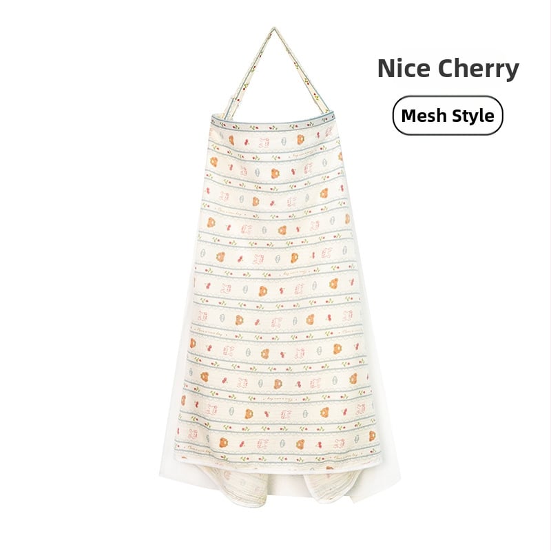 Acoperământ de alăptat din bumbac, cu dantelă și șnur, stil casual, fără mâneci, pentru toate anotimpurile