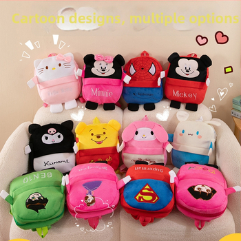 Óvodai plüss hátizsák – Spider-Man mintával, uniszex, plüss anyag, pamut bélés, ívelt vállpántok, lopás elleni és földrengés elleni védelem